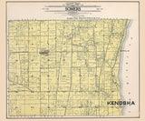 1908 Map of Somers Township Kenosha County Wisconsin