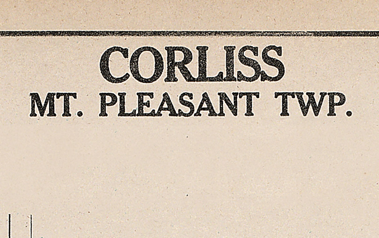 1908 Town Map of Corliss Racine County Wisconsin