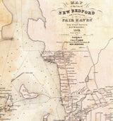 1852 Map of Bristol County Massachusetts