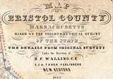 1852 Map of Bristol County Massachusetts