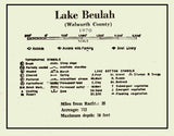 1970 Map of Lake Beulah Walworth County Wisconsin