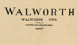 1907 Town Map of Walworth Walworth County Wisconsin