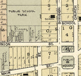 1907 Town Map of East Troy Walworth County Wisconsin