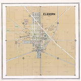1907 Town Map of Elkhorn Walworth County Wisconsin