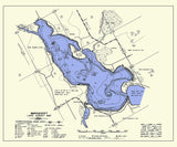 1964 Map of Wapogasset Lake Polk County Wisconsin