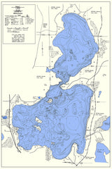 1969 Map of Trout Lake Vilas County Wisconsin