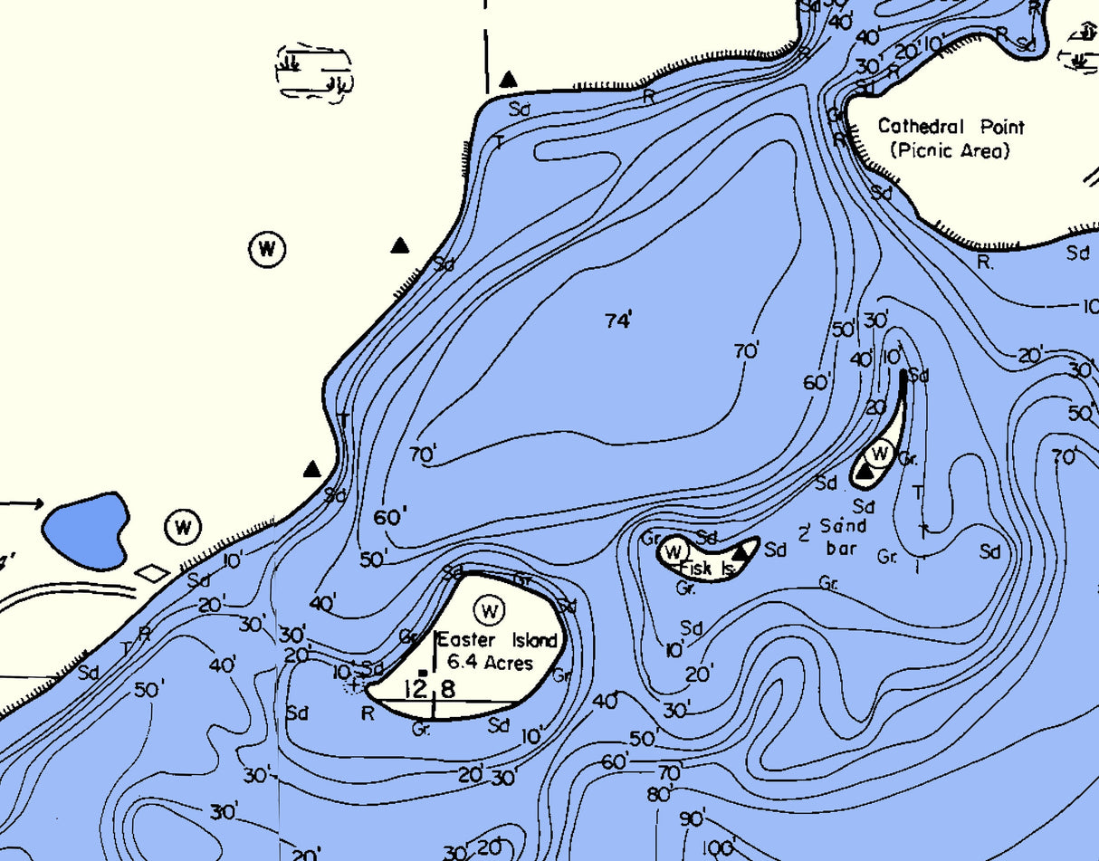 1969 Map of Trout Lake Vilas County Wisconsin