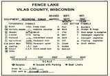 1971 Map of Fence Lake Vilas County Wisconsin