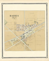 1907 Town Map of Darien Walworth County Wisconsin