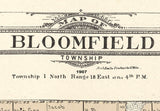 1907 Map of Bloomfield Township Walworth County Wisconsin