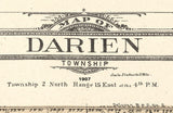 1907 Map of Darien Township Walworth County Wisconsin