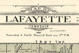 1907 Map of LaFayette Township Walworth County Wisconsin