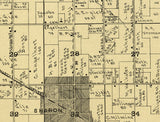 1907 Map of Sharon Township Walworth County Wisconsin