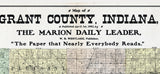 1903 Farm Line Map of Grant County Indiana