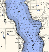 1916 Map of West Okoboji Lake Dickinson County Iowa