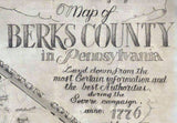 1776 Map of Berks County Pennsylvania