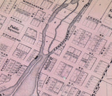 1856 Town Map of Akron Summit County Ohio