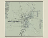 1856 Town Map of Cuyahoga Falls Summit County Ohio