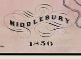 1856 Town Map of Middlebury Summit County Ohio