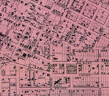 1857 Town Map of Adrian Lenawee County Michigan