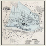1862 Town Map of Catasauqua Lehigh County Pennsylvania
