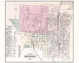1877 Town Map of Jackson Madison County Tennessee