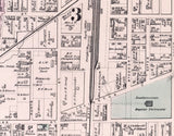 1877 Town Map of Jackson Madison County Tennessee