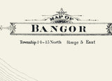 1896 Map of Bangor Township Bay County Michigan Frankenlust