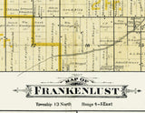 1896 Map of Bangor Township Bay County Michigan Frankenlust