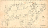 Early 1900s Map of Whitefish Lake Chain Crow Wing County Minnesota