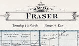 1896 Map of Fraser Township Bay County Michigan