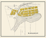 1896 Map of Kawkawlin Bay County Michigan