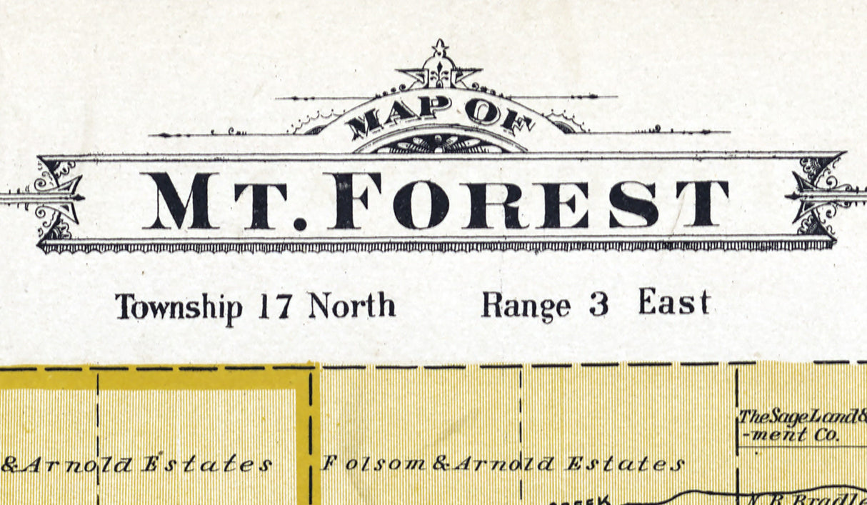 1896 Map of Mt Forest Township Bay County Michigan
