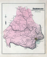 1886 Map of Fairmont Township Marion County West Virginia