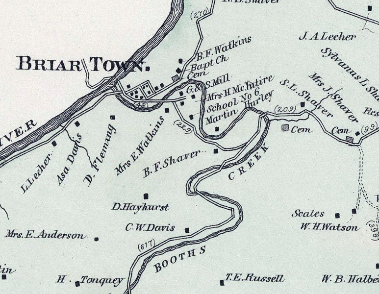 1886 Map of Grant Township Marion County West Virginia