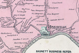 1886 Map of Paw Paw Township Marion County West Virginia