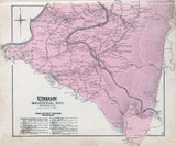 1886 Map of Union Township Monongalia County West Virginia Stewartstown Genealogy