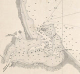 1852 Nautical Chart Map of West End Lake Erie and Detroit River