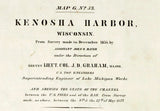 1857 Map of Kenosha Wisconsin Harbor Lake Michigan