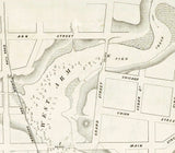 1857 Map of Kenosha Wisconsin Harbor Lake Michigan