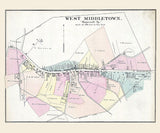 1876 Map of West Middletown Washington County Pa