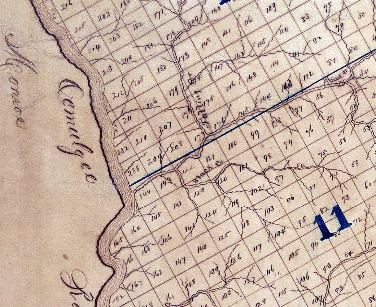 1867 Map of Jones County Georgia