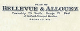 1889 Map of Bellevue & Allouez Township Brown County Wisconsin