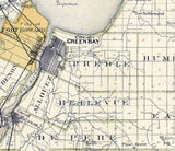 1889 Map of Brown County Wisconsin