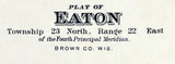 1889 Map of Eaton Township Brown County Wisconsin