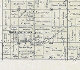 1889 Map of Holland Township Brown County Wisconsin