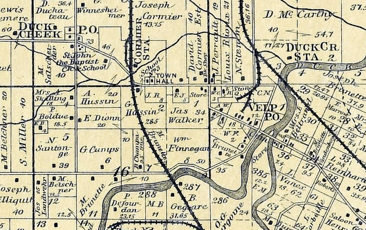 1889 Map of Howard Township Brown County Wisconsin