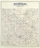 1889 Map of New Denmark Township Brown County Wisconsin