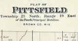 1889 Map of Pittsfield Township Brown County Wisconsin