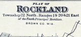 1889 Map of Rockland Township Brown County Wisconsin